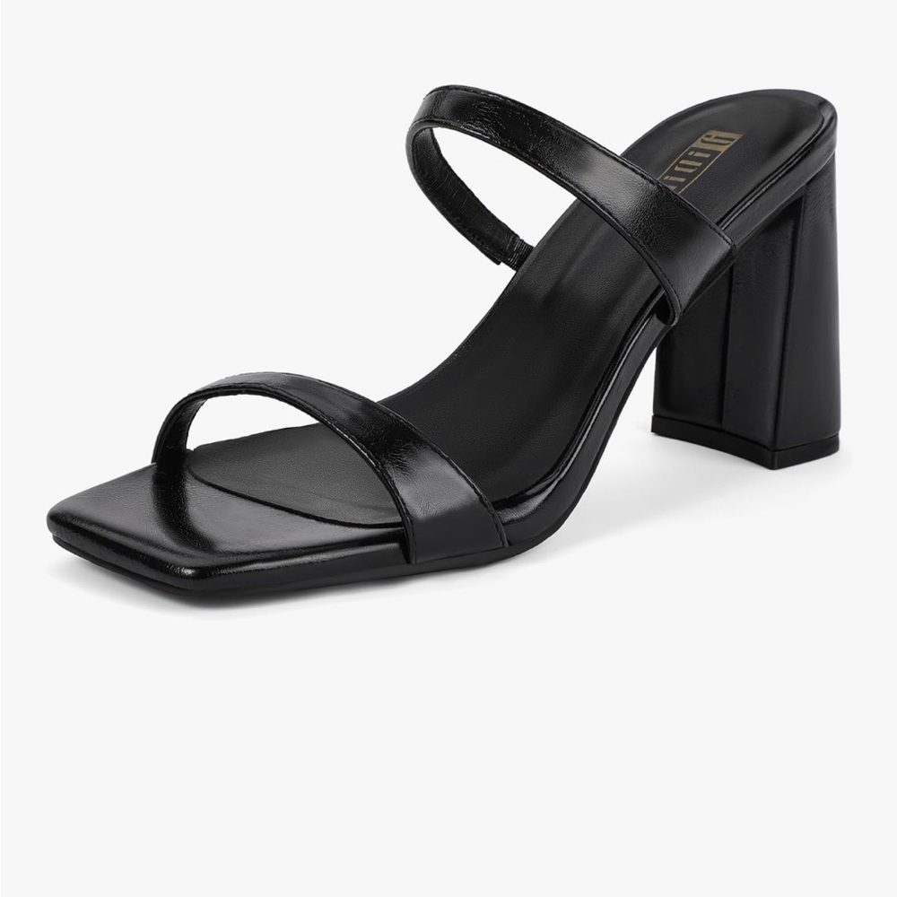 NIB Idifu Black Women's Heeled Sandals, Size 8.5